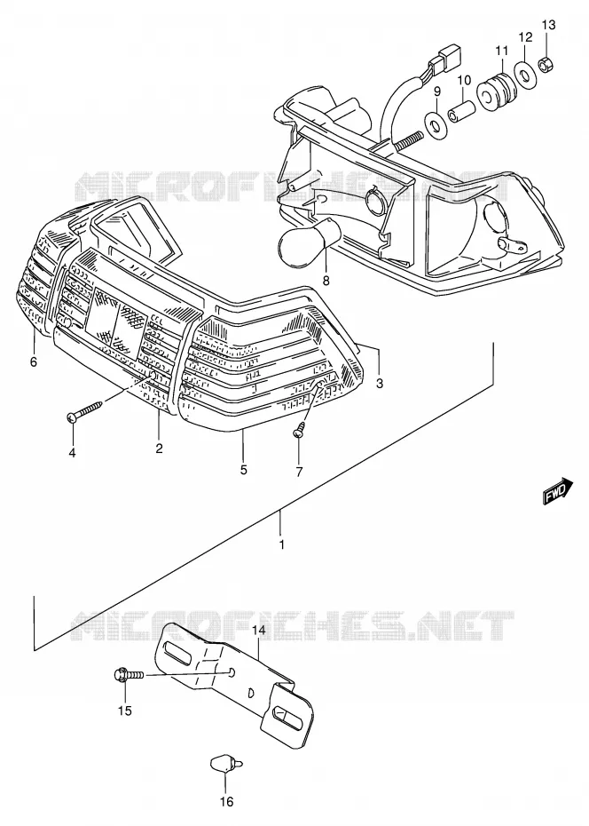 ACHTERLICHT (E24) Suzuki SCOOTER 100 FB 1986  FB100G(E71)