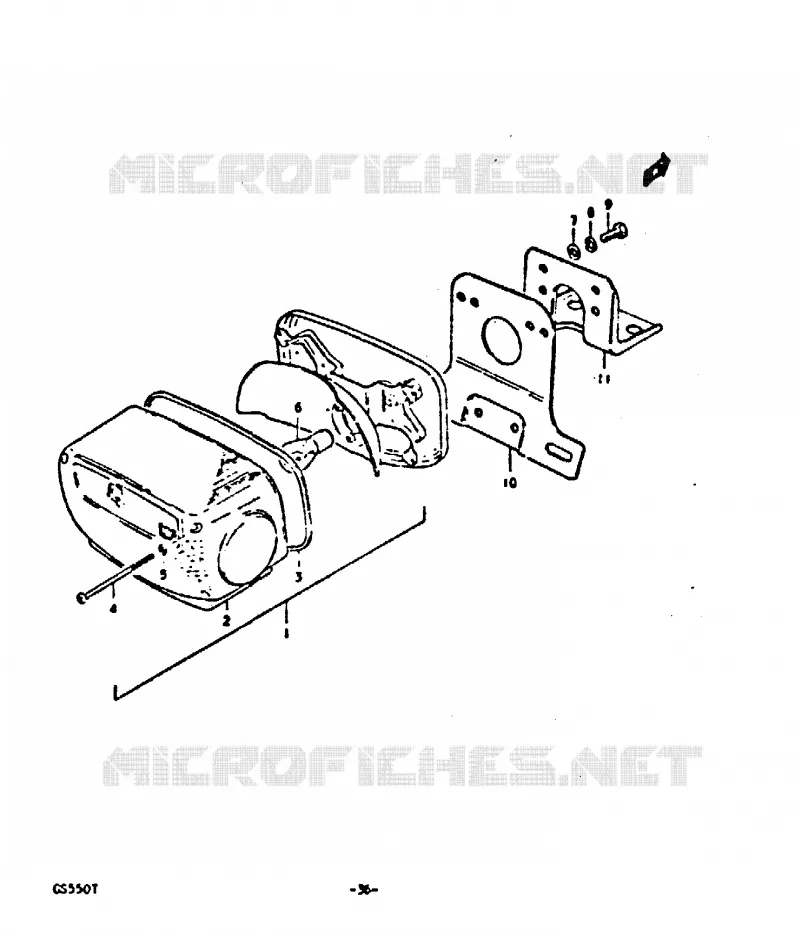 ACHTERLICHT (E34) Suzuki MOTO 550 GS 1980  GS550DT(T)