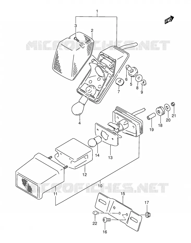 ACHTERLICHT Suzuki MOTO 250 DR 1995  DR250SES(E24)