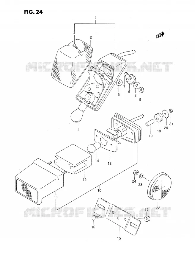ACHTERLICHT Suzuki MOTO 350 DR 1993  DR350SP/SHP(E2)