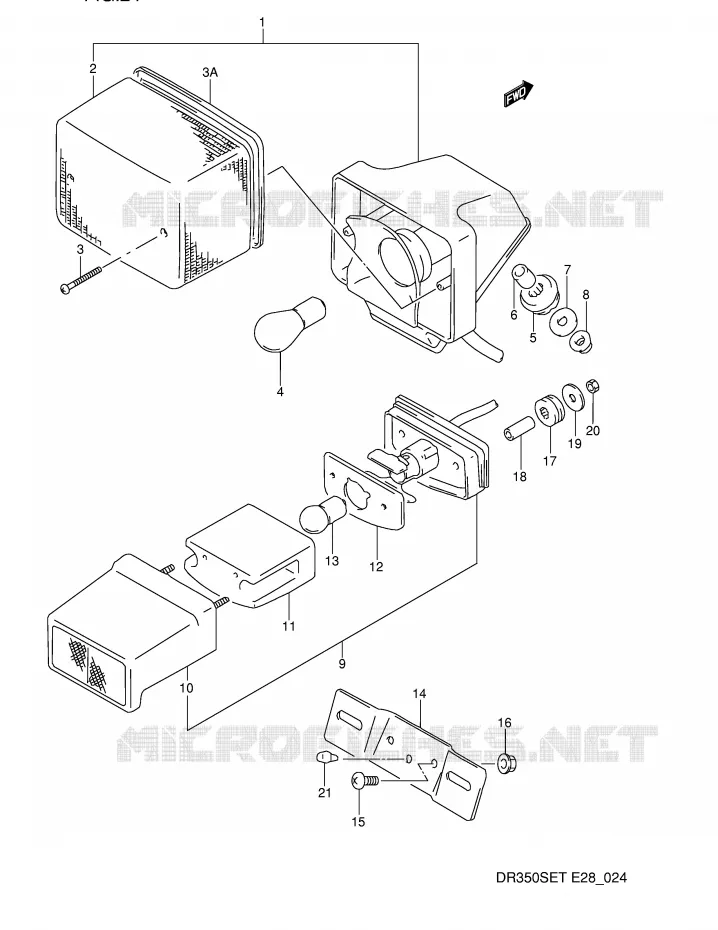 ACHTERLICHT Suzuki MOTO 350 DR 1994  DR350SER(E28)