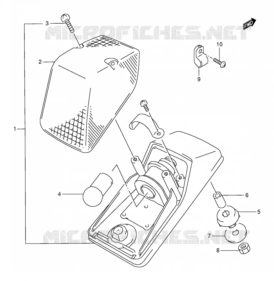 ACHTERLICHT Suzuki MOTO 350 DR 1997  DR350V(E1)