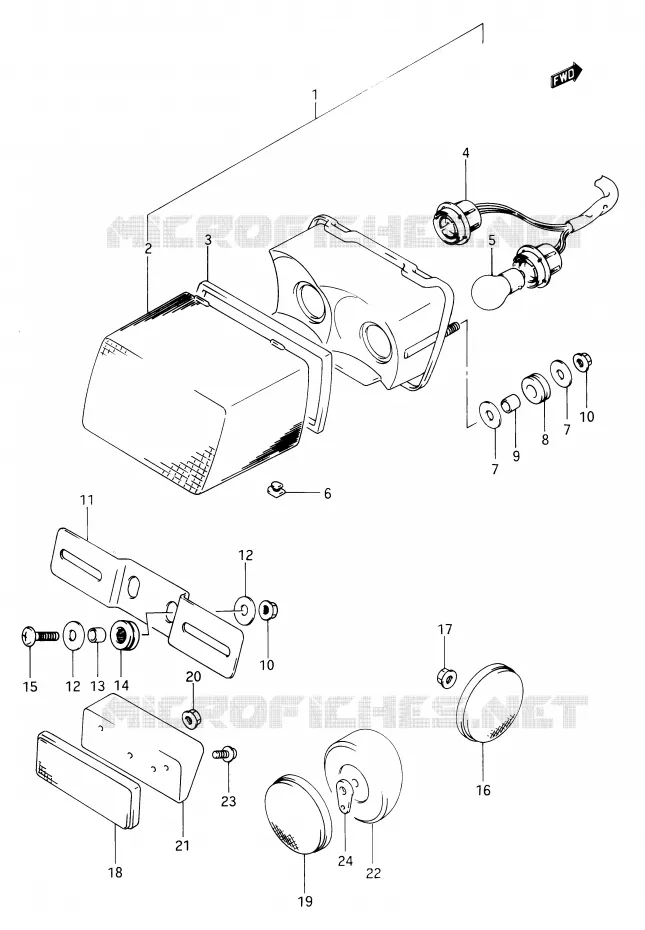 ACHTERLICHT Suzuki MOTO 650 DR 1990  DR650RSL(E2)