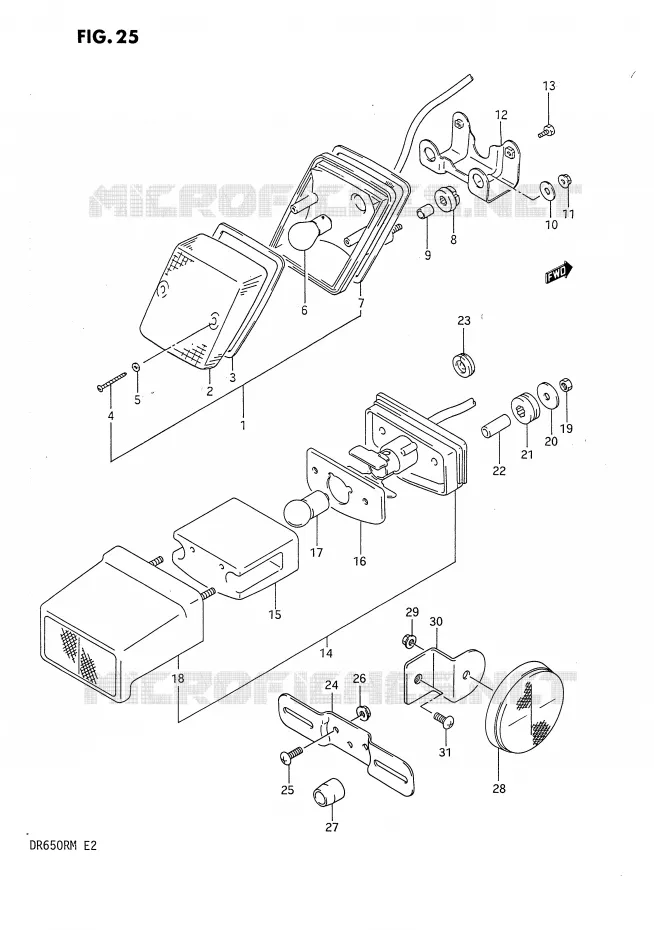 ACHTERLICHT Suzuki MOTO 650 DR 1990  DR650RUL(E2)