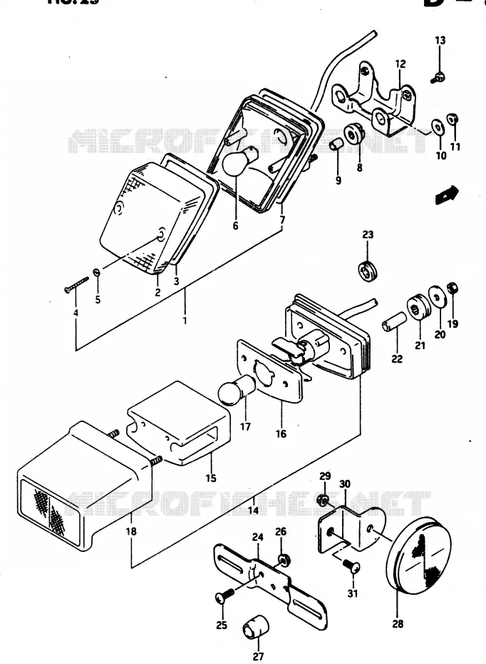 ACHTERLICHT Suzuki MOTO 650 DR 1990  DR650RUL(L)