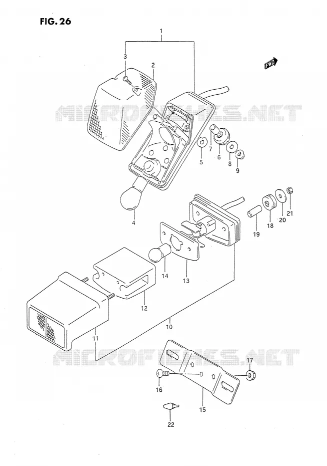 ACHTERLICHT Suzuki MOTO 650 DR 1992  DR650RUN(E4)