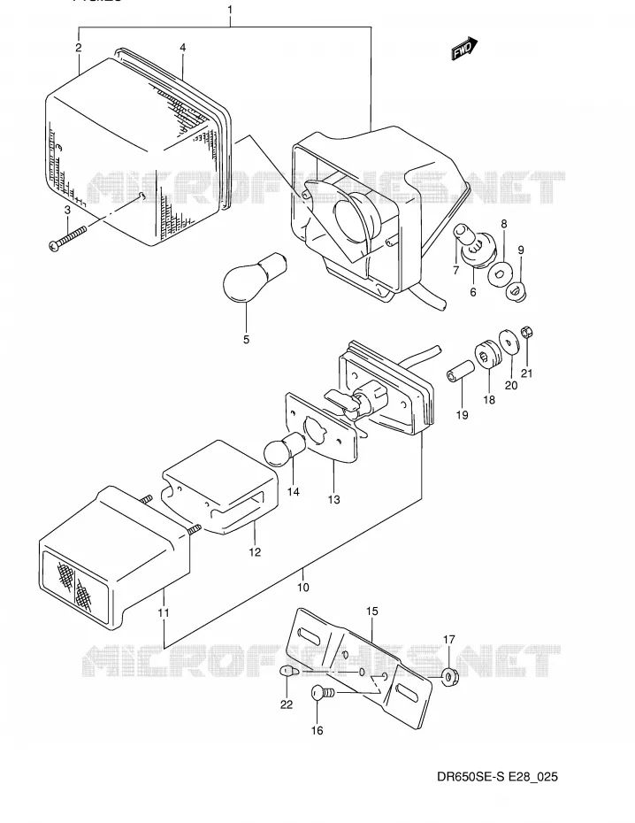 ACHTERLICHT Suzuki MOTO 650 DR 1993  DR650SP(E28)