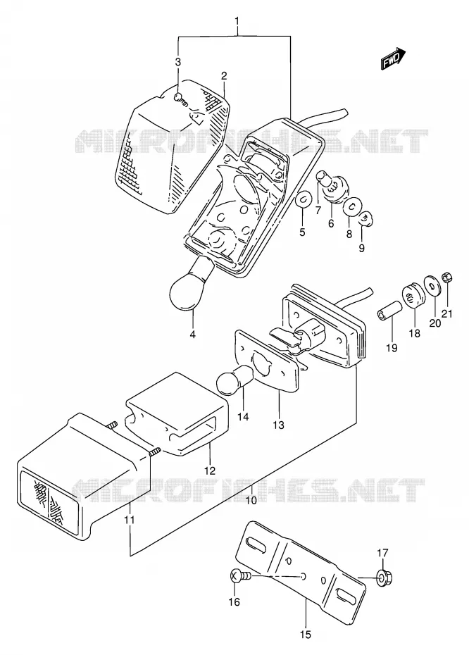 ACHTERLICHT Suzuki MOTO 650 DR 1994  DR650RER(E2)