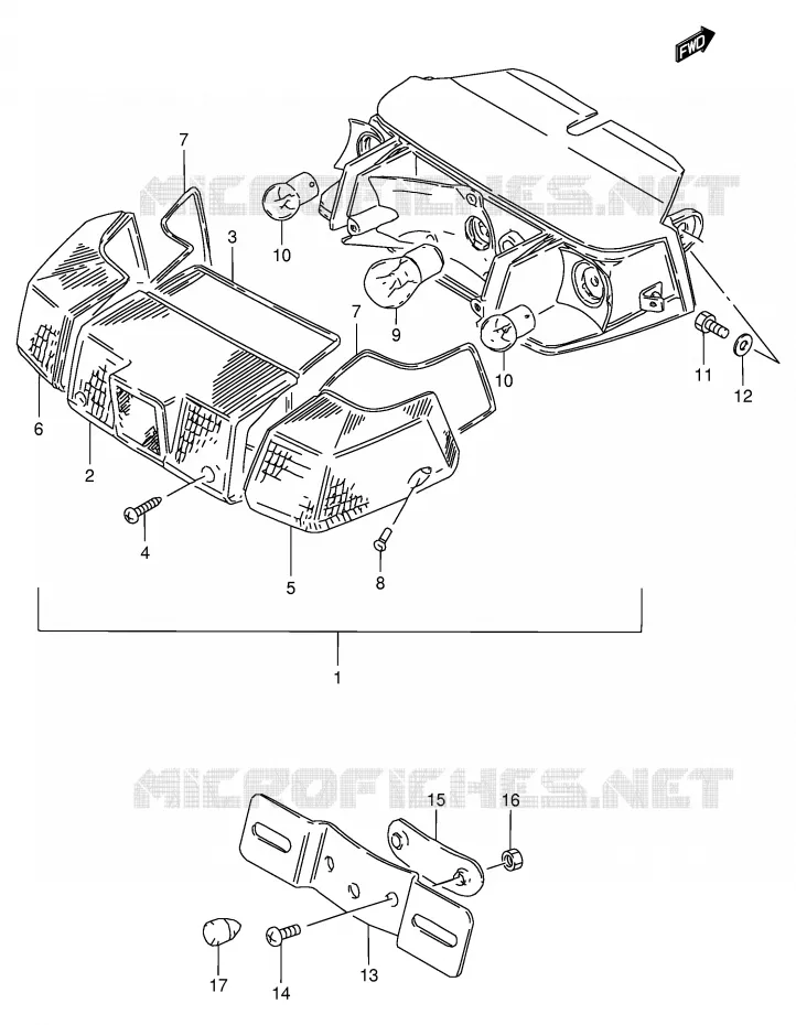 ACHTERLICHT Suzuki SCOOTER 80 FB 1991  FB80M(E1)