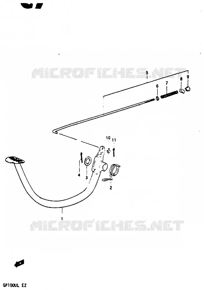 ACHTERREM Suzuki MOTO 100 GP 1999  GP100EX(X/D/L)