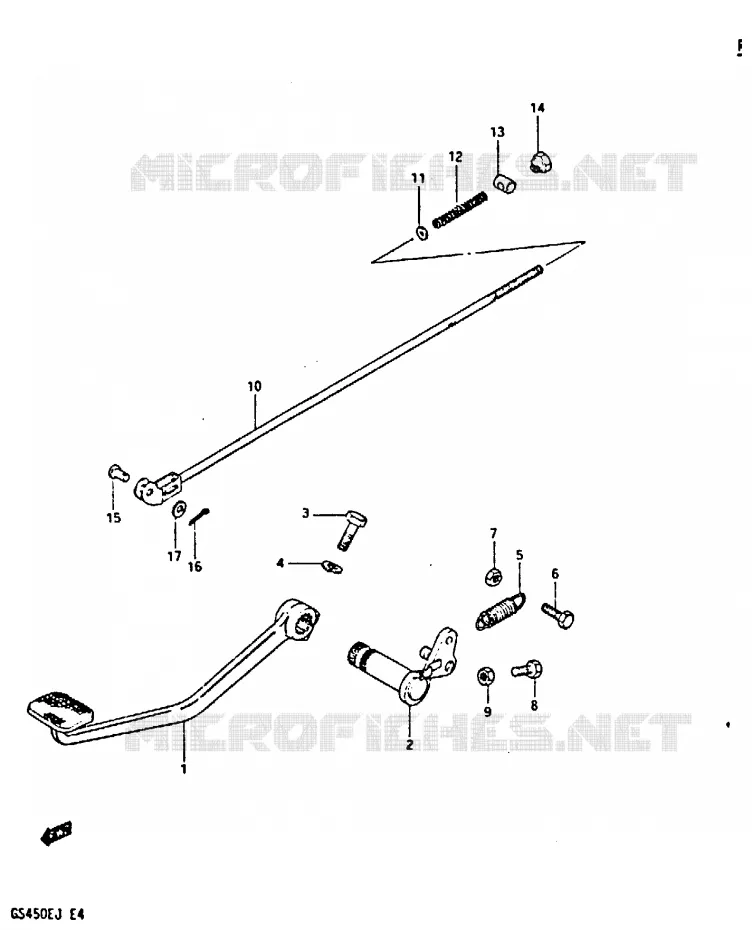ACHTERREM Suzuki MOTO 450 GS-S 1985  GS450SF(E/F/G/H/J)