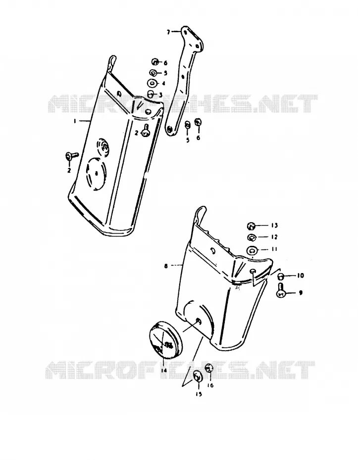 ACHTERSPATBORD Suzuki MOTO 1000 GS 1980  GS1000HT(T)