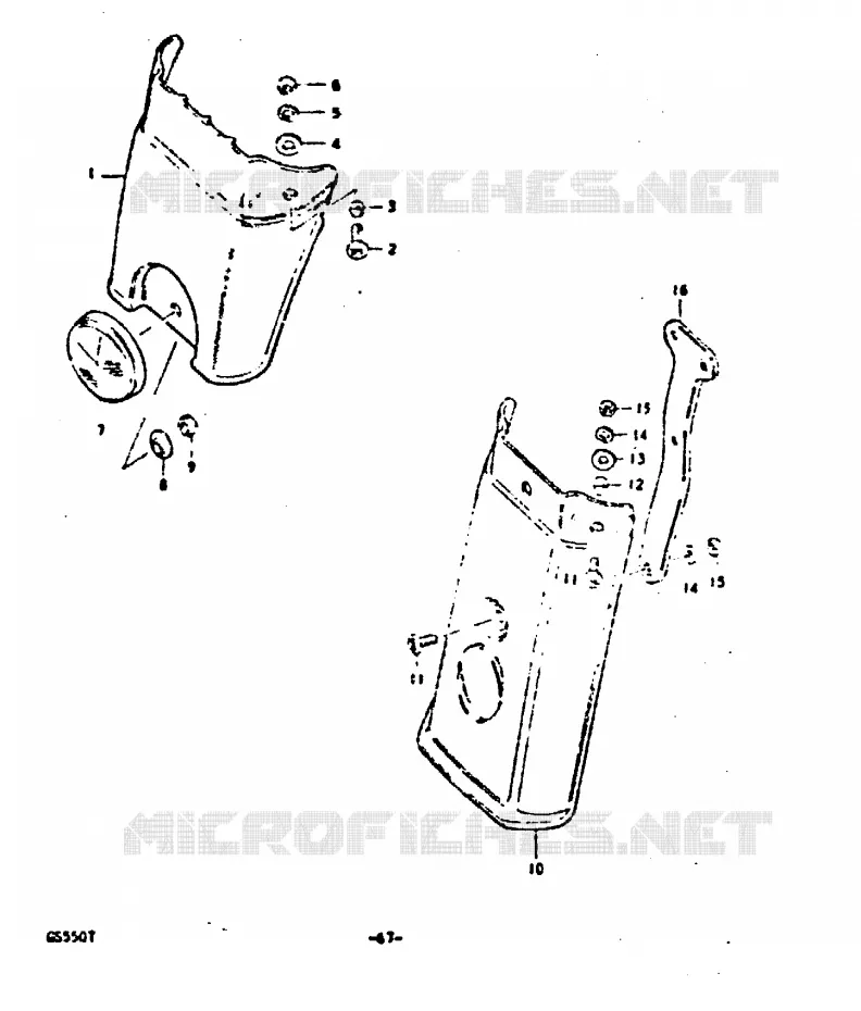 ACHTERSPATBORD Suzuki MOTO 550 GS 1980  GS550ET(T)