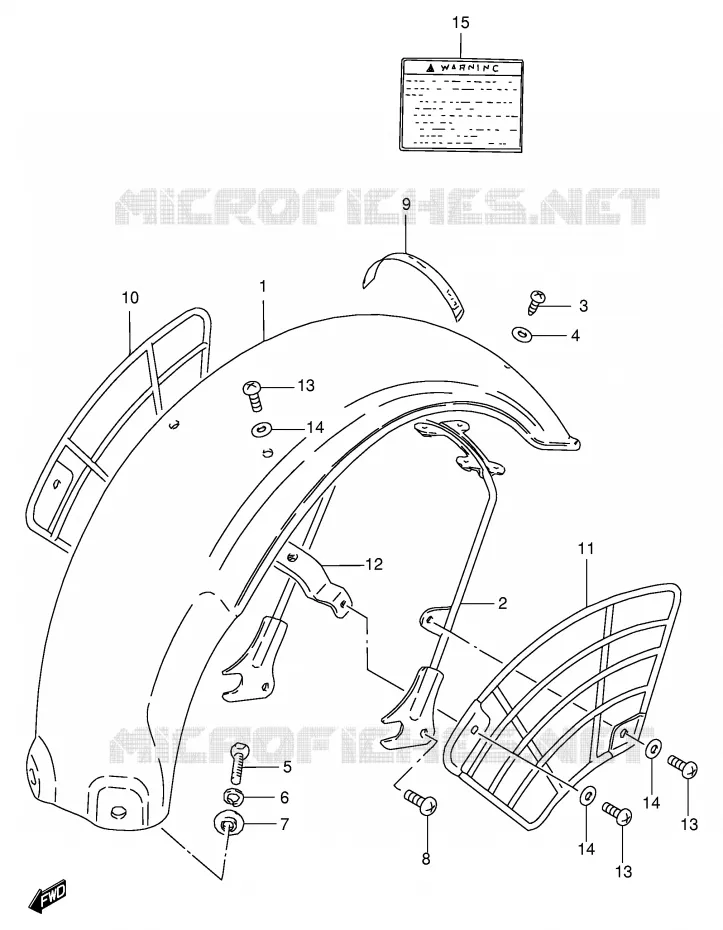 ACHTERSPATBORD Suzuki SCOOTER 50 FM 1991  FM50AM(E20)