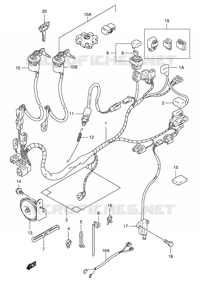 BEDRADING Suzuki MOTO 125 DR 1998  DR125SEW/SEUW(E4)