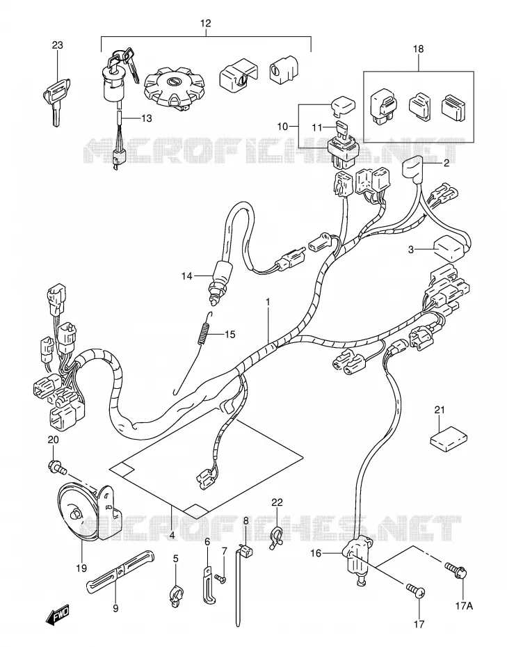 BEDRADING Suzuki MOTO 200 DR 1997  DR200SEV(E24)