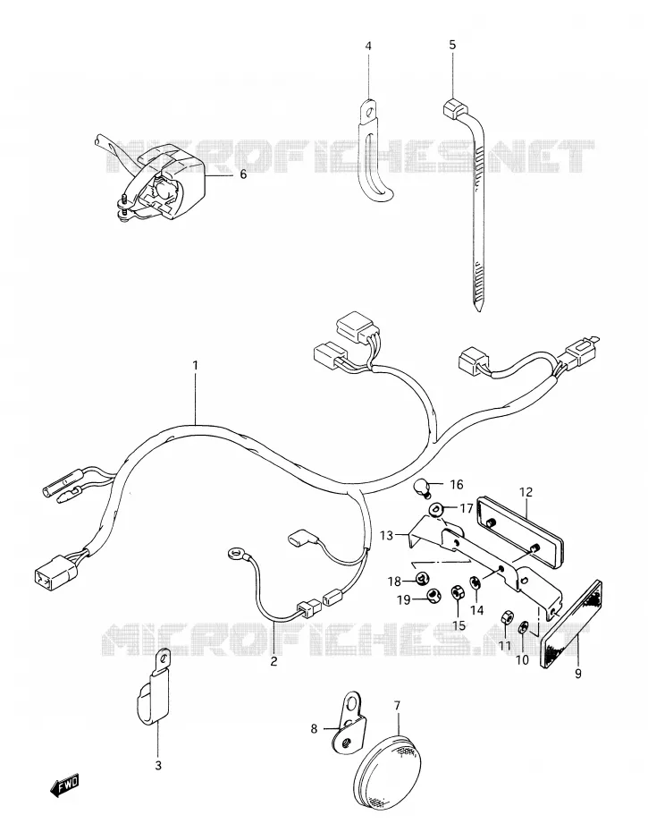 BEDRADING Suzuki MOTO 350 DR 1993  DR350P(E28)