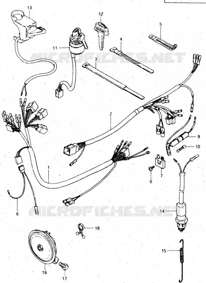 BEDRADING Suzuki MOTO 500 DR 1983  DR500SD(E1)