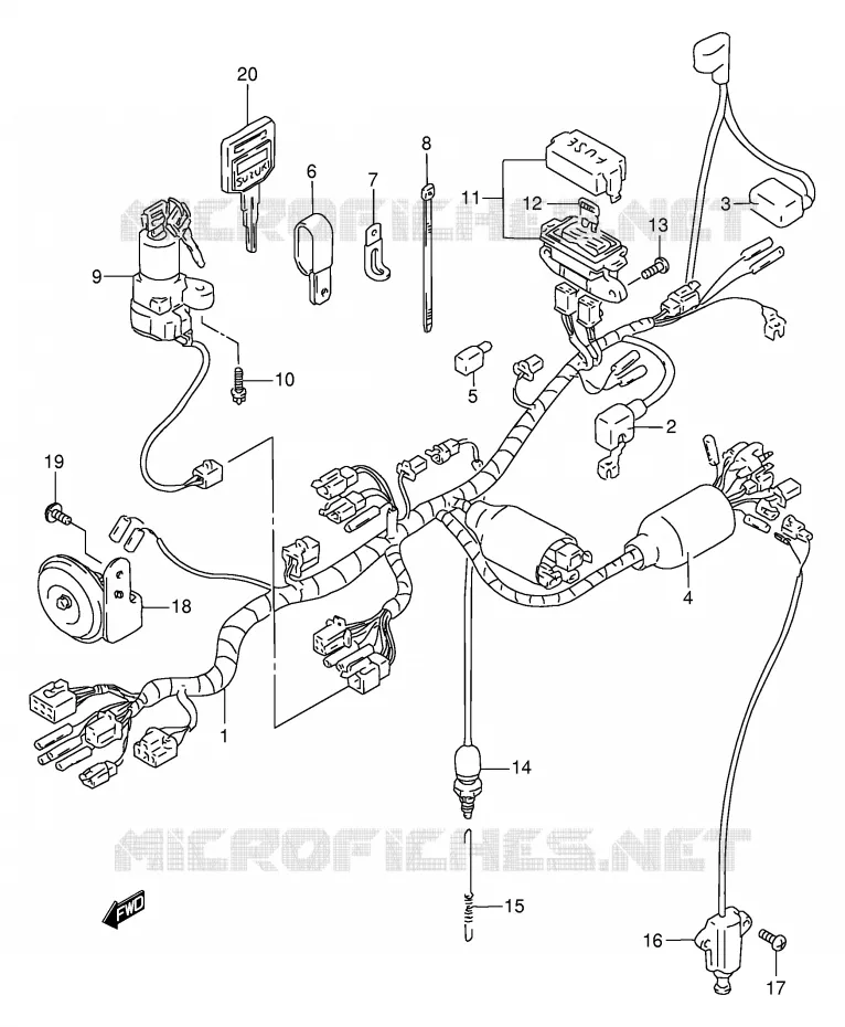 BEDRADING Suzuki MOTO 650 DR 1995  DR650RES(E2)