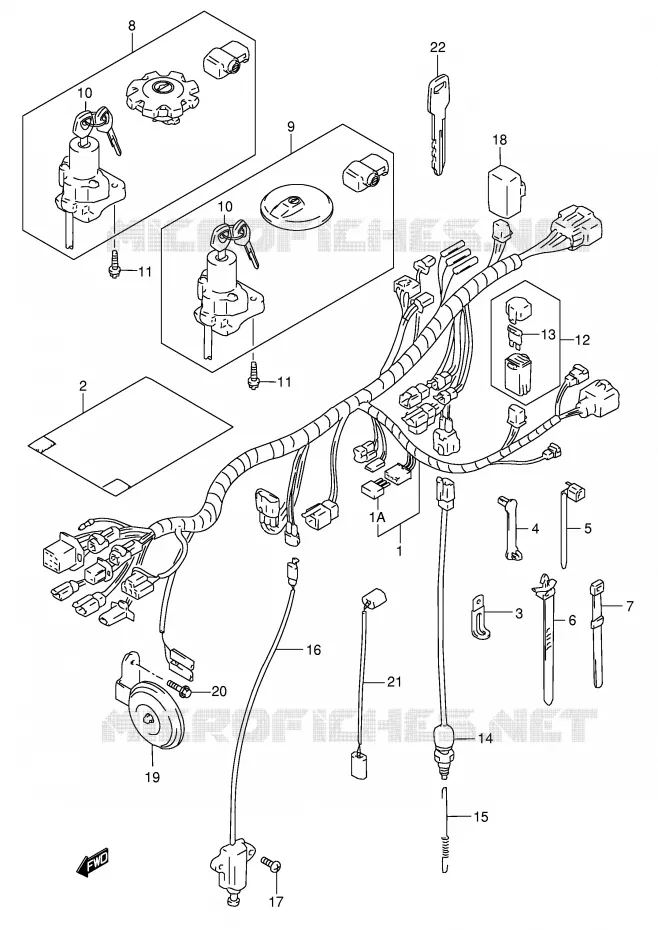 BEDRADING Suzuki MOTO 650 DR 2002  DR650SEK2(E3/E28)