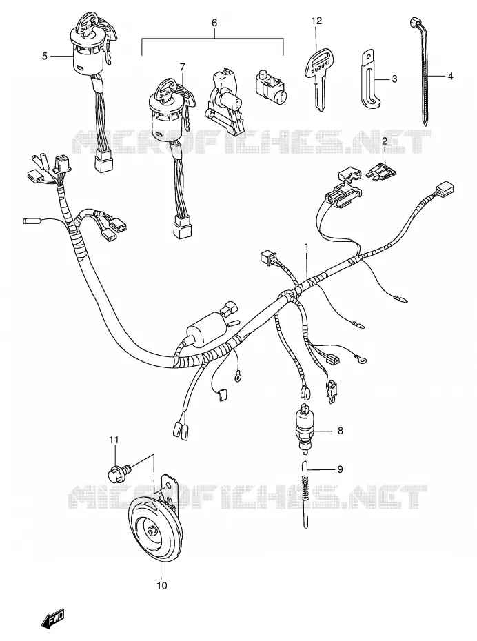 BEDRADING Suzuki SCOOTER 100 FB 1986  FB100DG(E71)