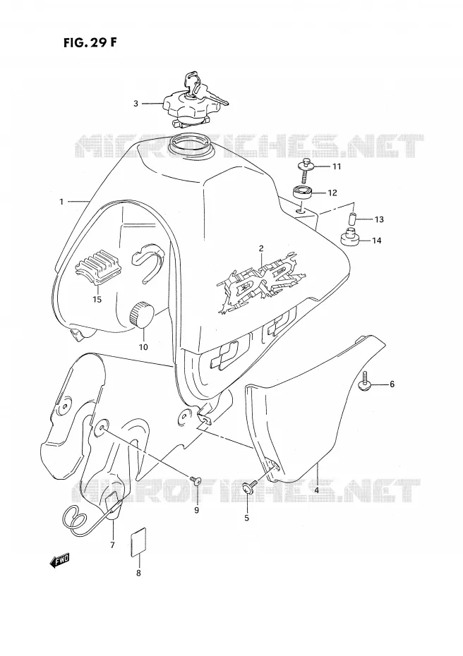 BENZINETANK (DR350SHR) Suzuki MOTO 350 DR 1994  DR350SR(E2)
