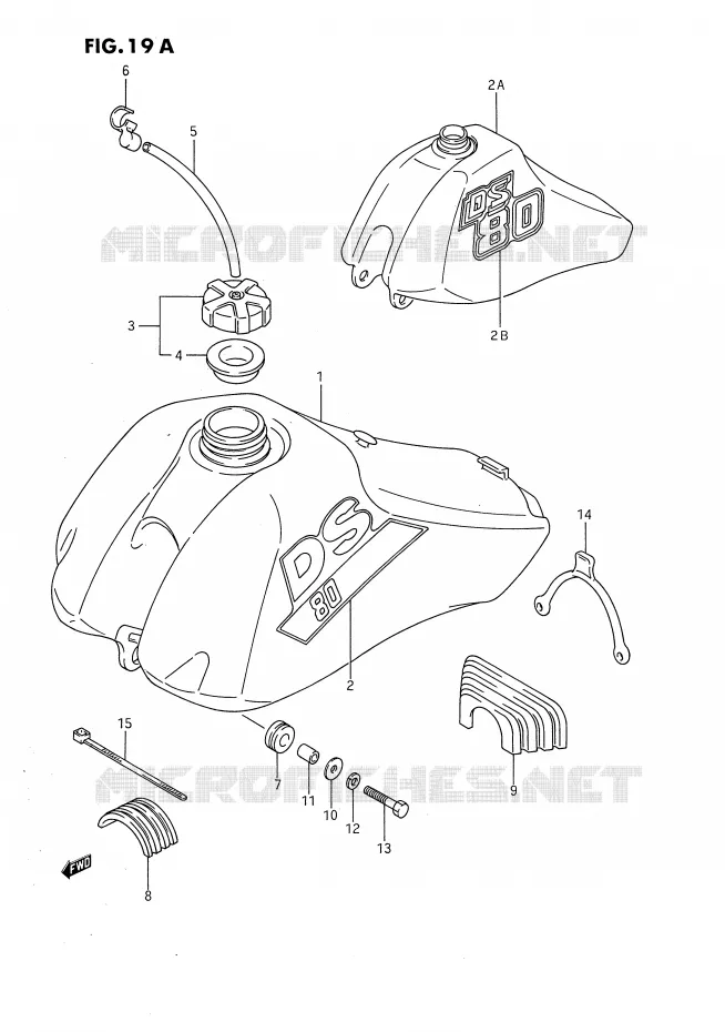 BENZINETANK (MODELE J/K) Suzuki MOTO 80 DS 1991  DS80M(E3)