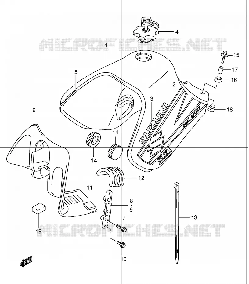 BENZINETANK (MODELE K2) Suzuki MOTO 650 DR 2004  DR650SEK4(E4)