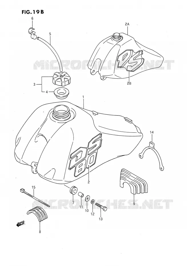 BENZINETANK (MODELE L/M) Suzuki MOTO 80 DS 1994  DS80R(E3)