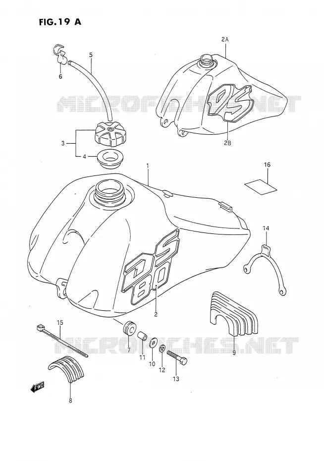 BENZINETANK (MODELE L/M) Suzuki MOTO 80 DS 1995  DS80S(E24)