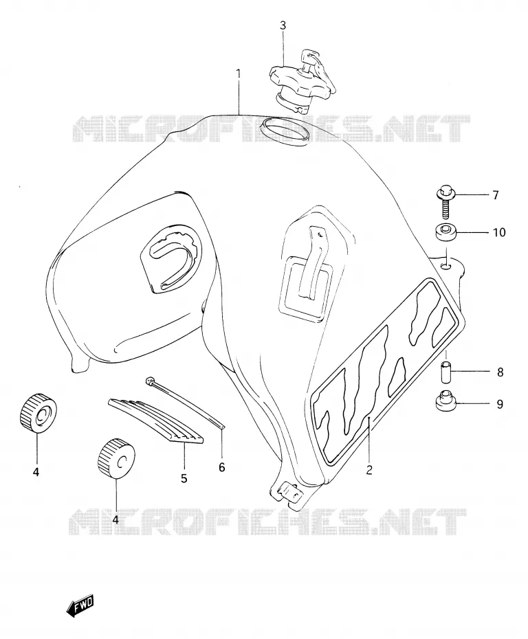 BENZINETANK (MODELE M) Suzuki MOTO 650 DR 1990  DR650RSUL(E2)