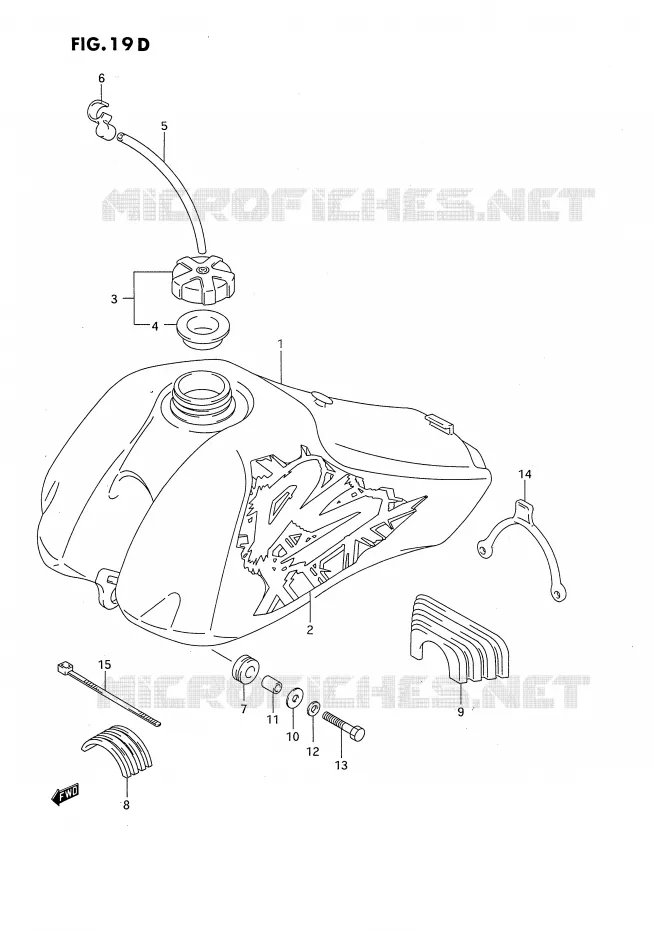 BENZINETANK (MODELE R/S) Suzuki MOTO 80 DS 1986  DS80G(E3)
