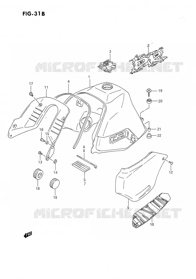 BENZINETANK (MODELE R) Suzuki MOTO 650 DR 1993  DR650RUP(E4)