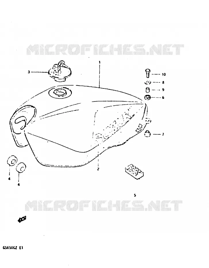 BENZINETANK (MODELE X) Suzuki MOTO 650 GS 1982  GS650GZ(X/Z)