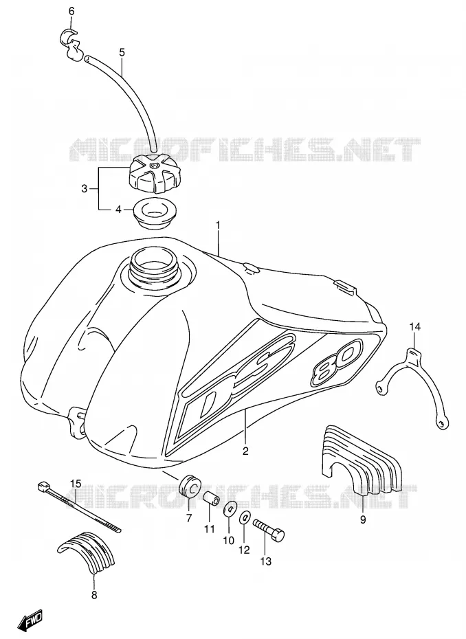 BENZINETANK (MODELE Y) Suzuki MOTO 80 DS 2000  DS80Y(E3/E28)