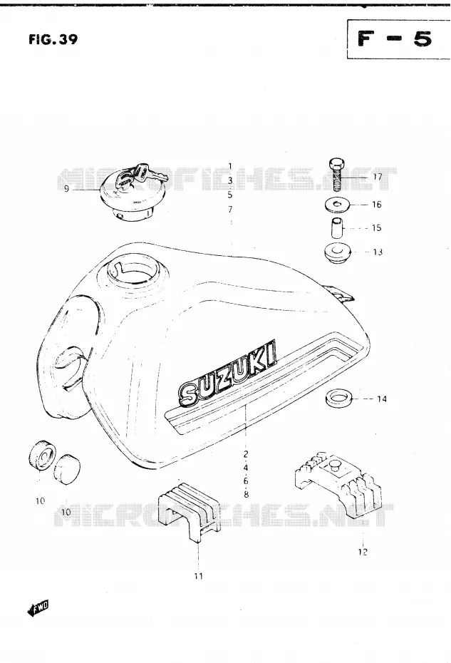 BENZINETANK (MODELE Z) Suzuki MOTO 250 DR 1982  DR250SZ(E1)