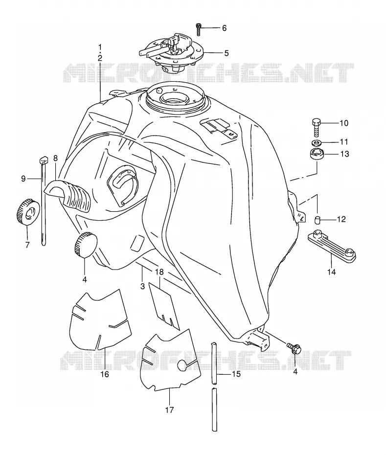 BENZINETANK Suzuki MOTO 800 DR 1993  DR800SUP