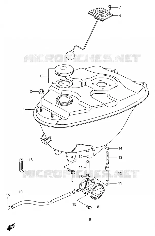 BENZINETANK Suzuki SCOOTER 100 FB 2000  FB100Y(E71)