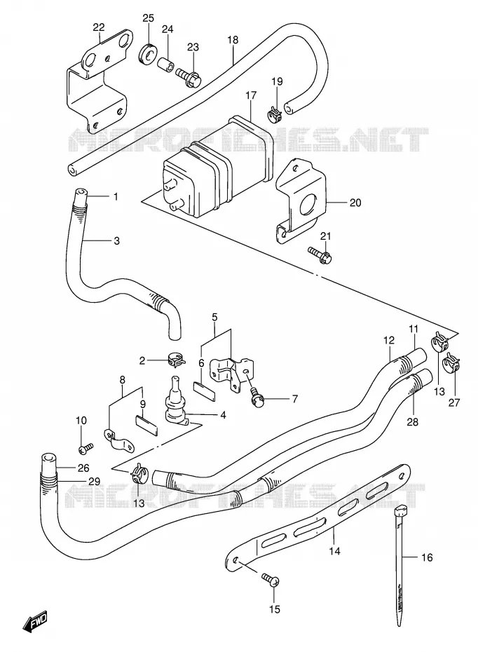 CANISTER (E33) Suzuki MOTO 650 DR 2002  DR650SEK2(E3/E28)
