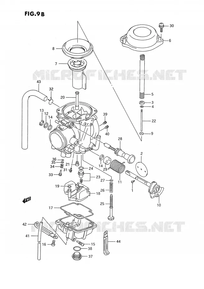 CARBURATOR (DR350SUP/SR E39) Suzuki MOTO 350 DR 1993  DR350SP(E2)