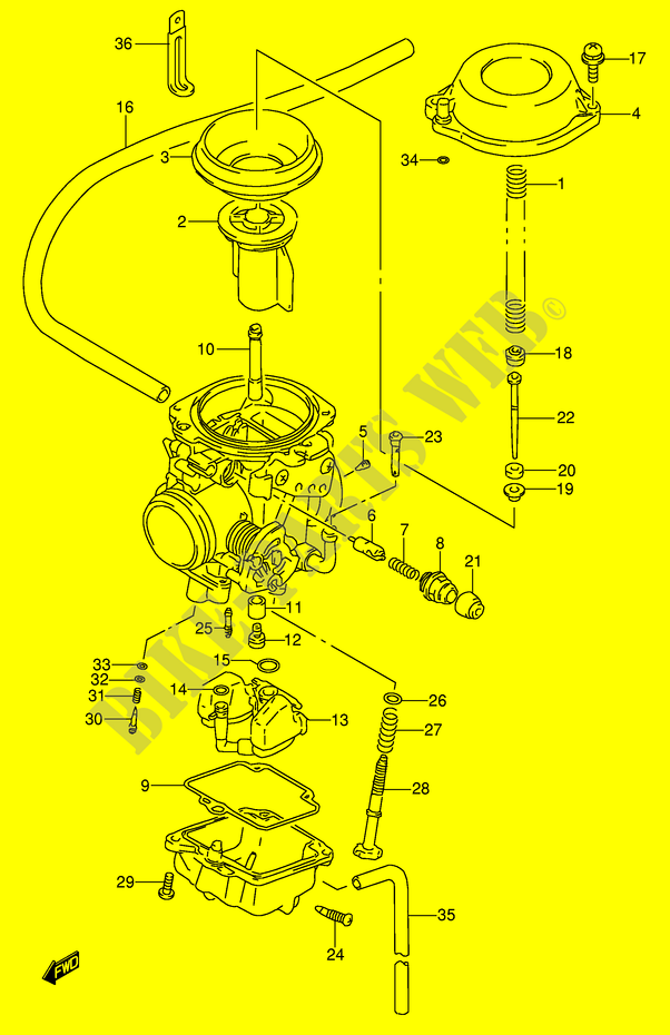 CARBURATOR (DR650RSEUR/RSEUS E22) voor Suzuki DR 650 1991