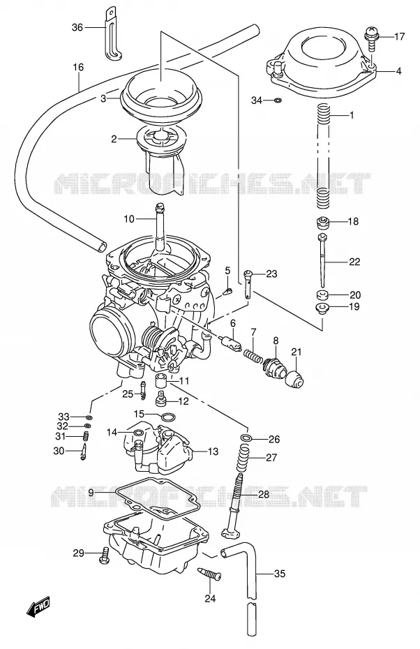 CARBURATOR (DR650RSEUR/RSEUS E22) Suzuki MOTO 650 DR 1992  DR650RSEN(E4)