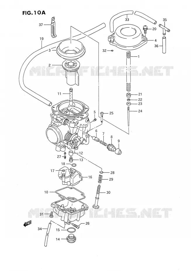 CARBURATOR (E18) Suzuki MOTO 650 DR 1992  DR650RUN(E4)