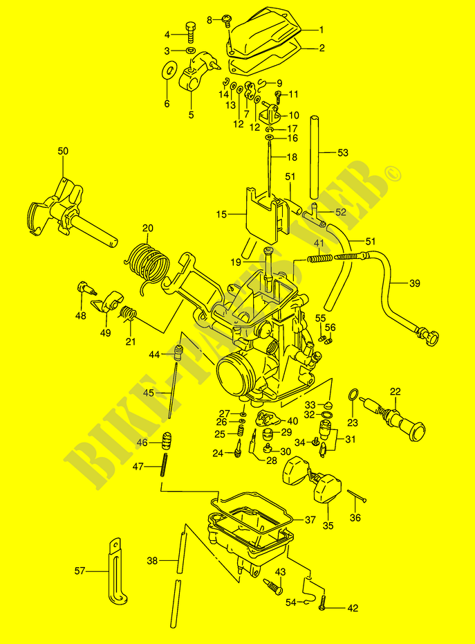 CARBURATOR (MODELE L/M/N/P) voor Suzuki DR 350 1991
