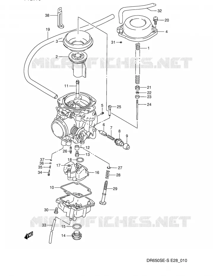 CARBURATOR (MODELE N/P) Suzuki MOTO 650 DR 1995  DR650SES(E28)