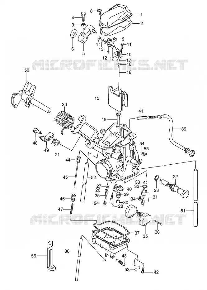 CARBURATOR (MODELE R/S/T) Suzuki MOTO 350 DR 1993  DR350P(E3)