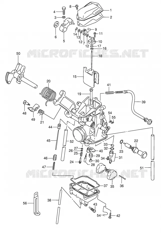 CARBURATOR (MODELE R/S/T) Suzuki MOTO 350 DR 1995  DR350S(E1)