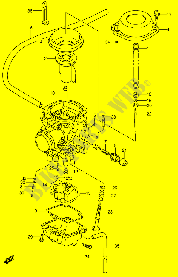 CARBURATOR (MODELE T) voor Suzuki DR 650 1991