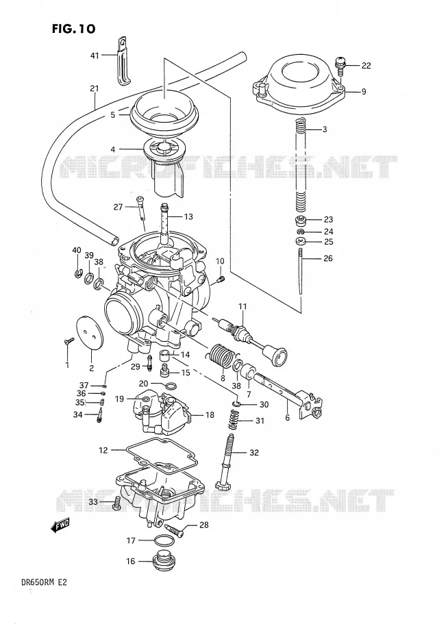 CARBURATOR Suzuki MOTO 650 DR 1991  DR650RUM(E2)
