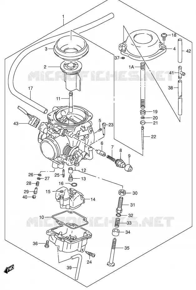 CARBURATOR Suzuki MOTO 650 DR 2002  DR650SEK2(E4)